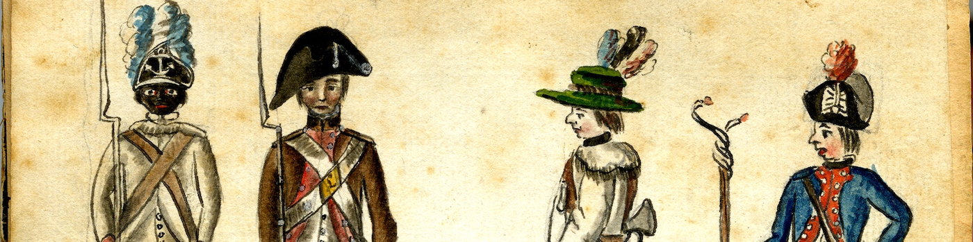Illustration of soldiers in the American Revolution